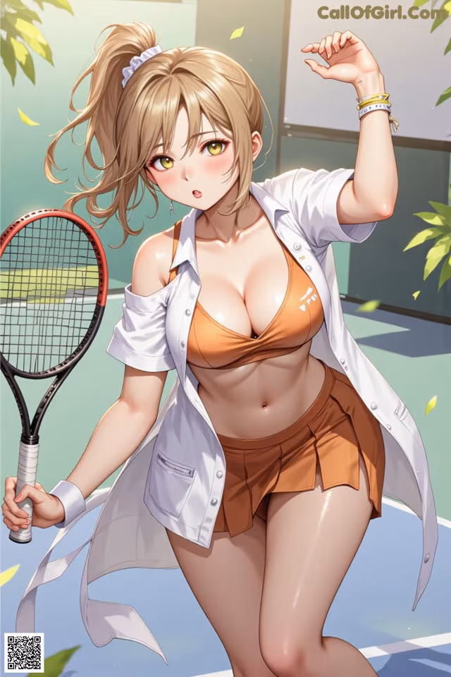 A woman in a bikini holding a tennis racket.